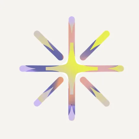 Petal mark representing the connection layer of support